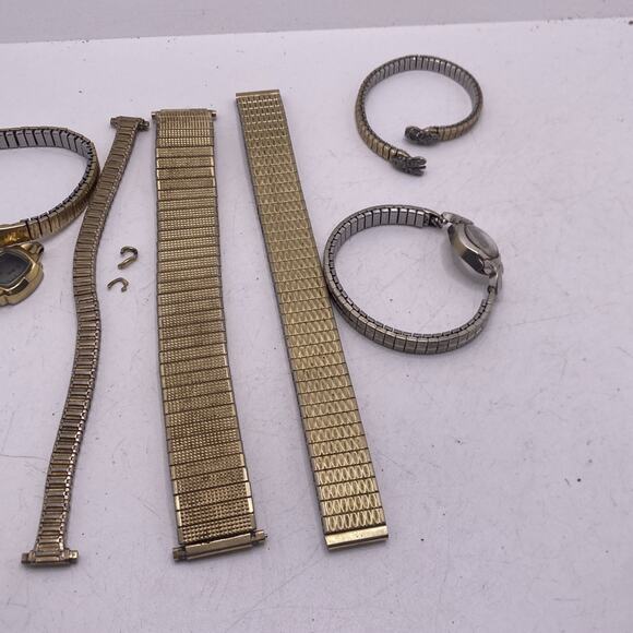 Lot Of Vintage 10k GP Gold Watch Bands Mens Womens Some Wearable 108 Grams main image 8